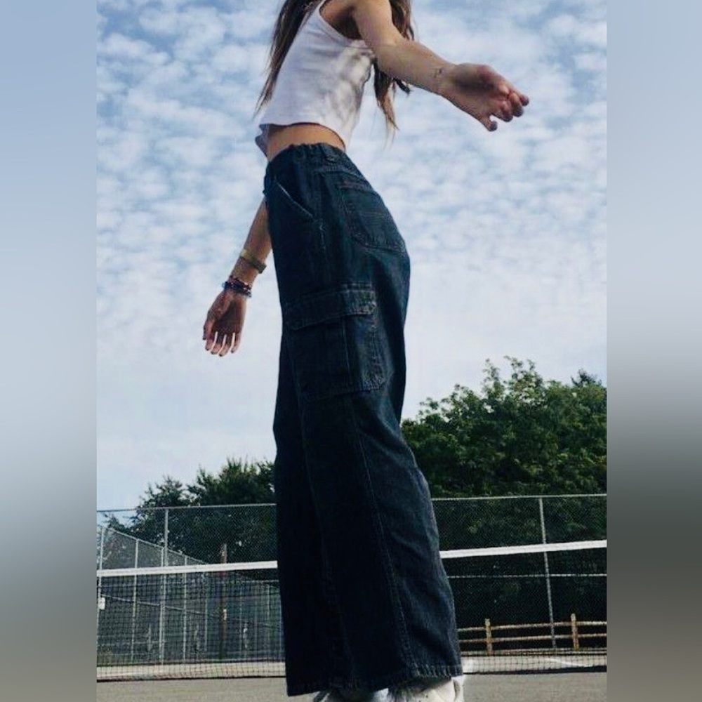 90s skater grunge style black jeans